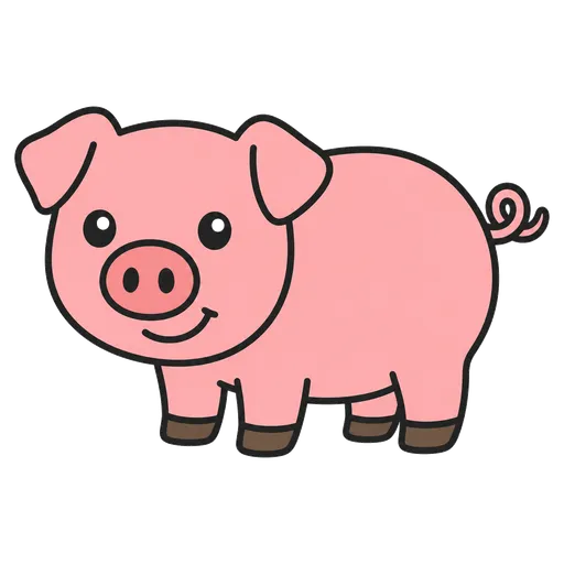 Piktogram AAC: świnia