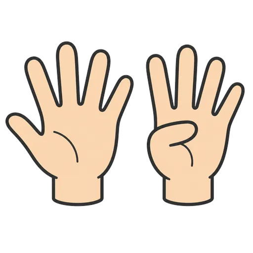 Piktogram AAC: dziewięć