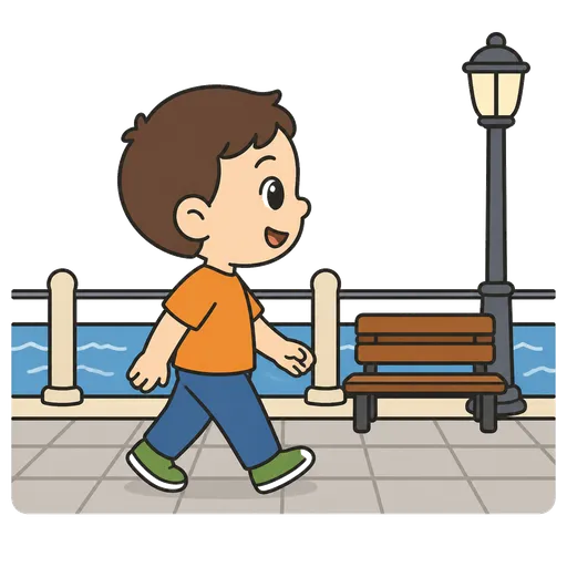 Piktogram AAC: promenada