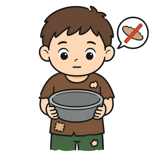 Piktogram AAC: biedny