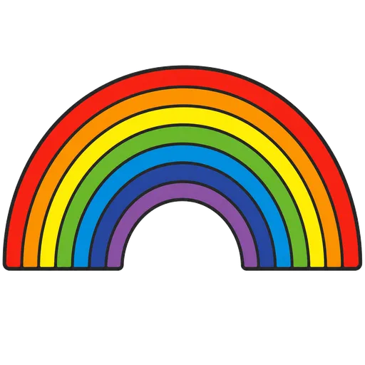 Piktogram AAC: tęcza