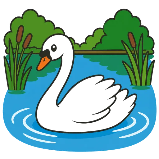 Piktogram AAC: łabędź