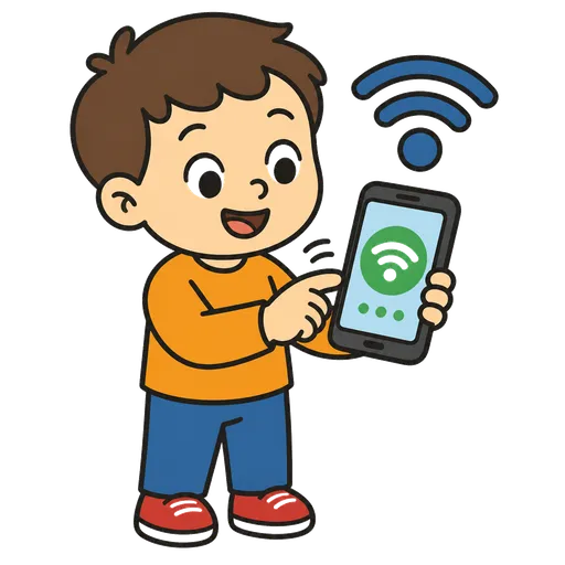 Piktogram AAC: łączyć się z wi-fi