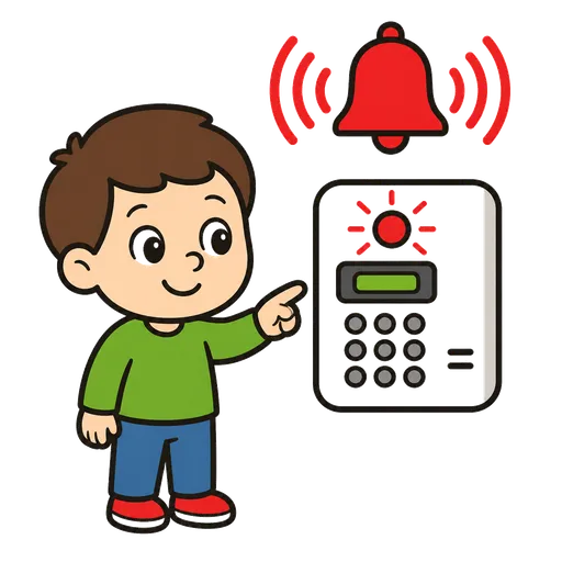 Piktogram AAC: alarm domowy