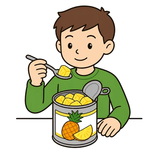 AAC-Piktogramm: Ananas aus der Dose