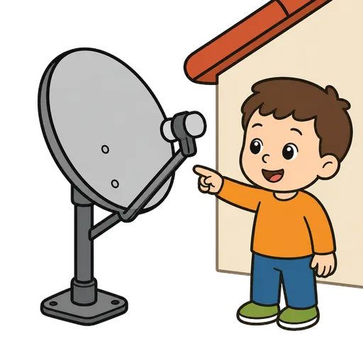 Piktogram AAC: antena satelitarna