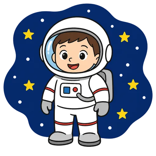 Piktogram AAC: astronauta