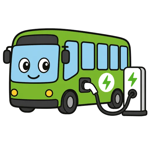 Piktogram AAC: autobus elektryczny