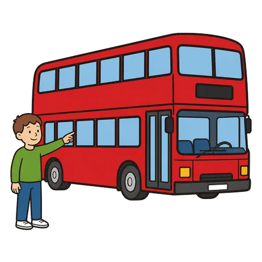 Piktogram AAC: autobus piętrowy