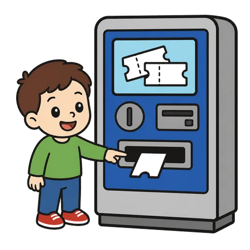 Piktogram AAK: vstupenka prodejní automat