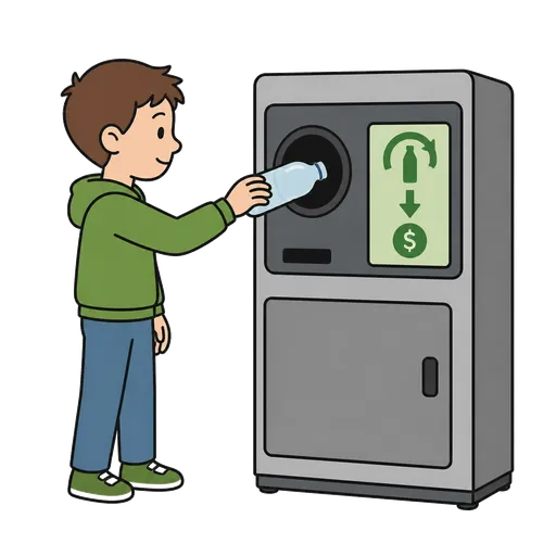 Piktogram AAC: automat na butelki