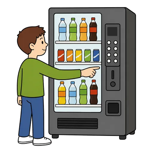 Piktogram AAC: automat z napojami