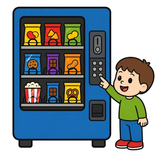 Piktogram AAC: automat z przekąskami