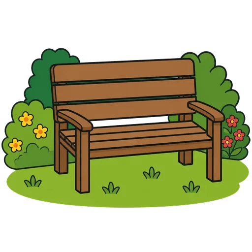 Piktogram AAK: zahradní lavička