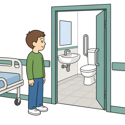 Pittogramma CAA: bagno nel reparto