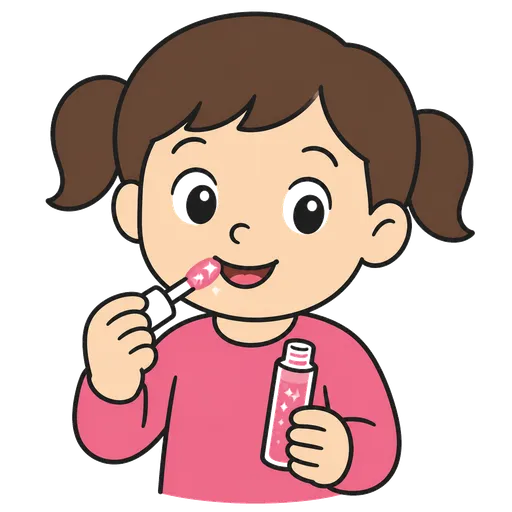 AAC-Piktogramm: Lippenstiftglanz