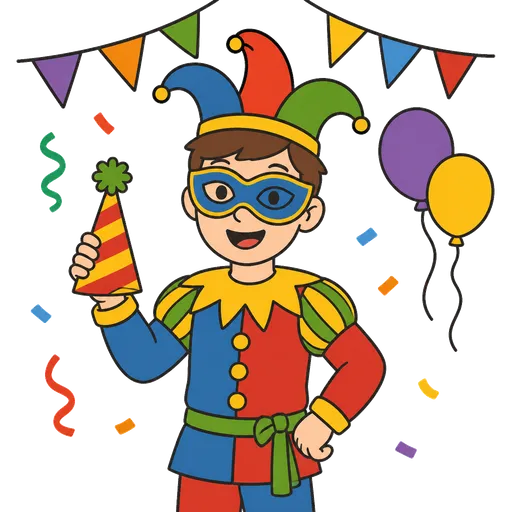 Pittogramma CAA: festa in costume