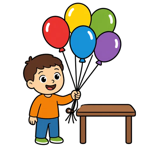 Piktogram AAC: balony urodzinowe