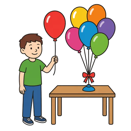 Pittogramma CAA: palloncini di compleanno