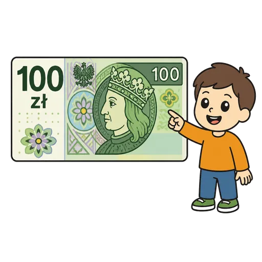Piktogram AAC: banknot 100 zł