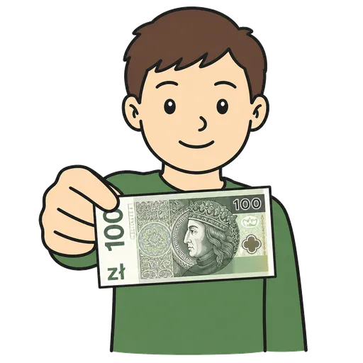 Pittogramma CAA: banconota da 100 zloty