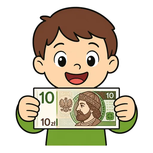 Piktogram AAC: banknot 10 zł