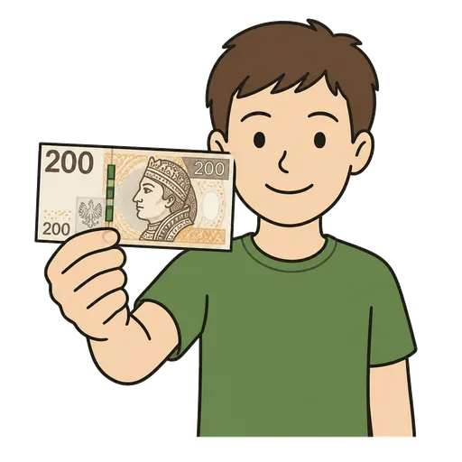 Pittogramma CAA: banconota da 200 zloty