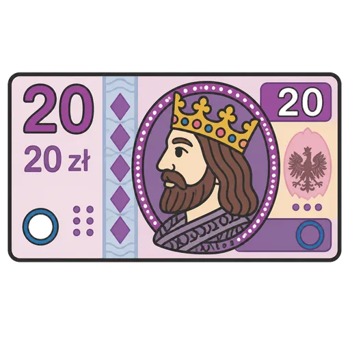 Piktogram AAC: banknot 20 zł
