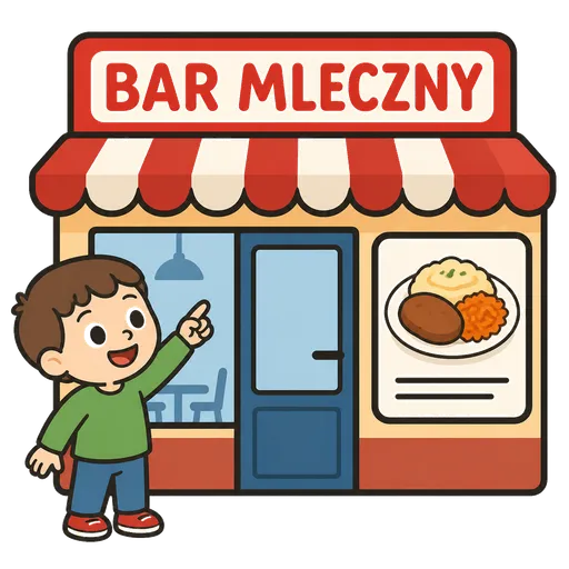 Piktogram AAC: bar mleczny