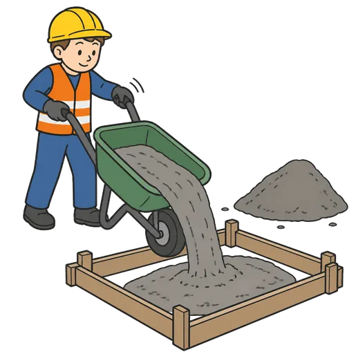 Piktogram AAK: nalít beton