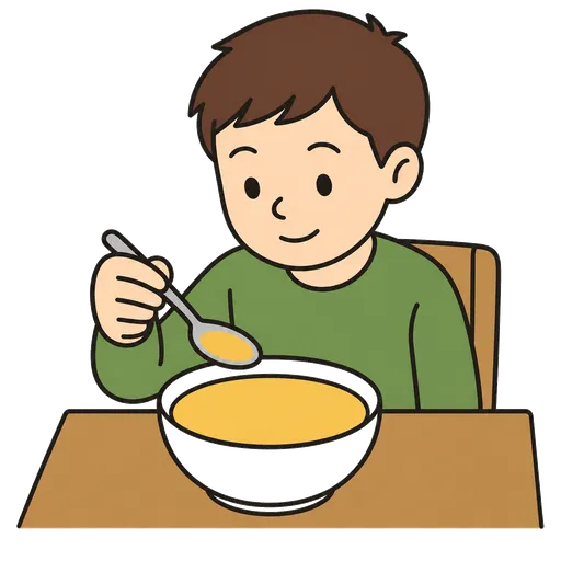 AAC-Piktogramm: Glatte Suppe ohne Klümpchen