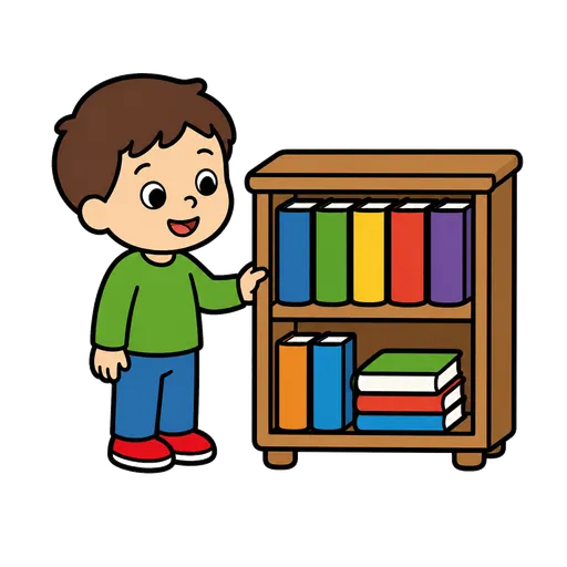 AAC pictogram: small bookcase