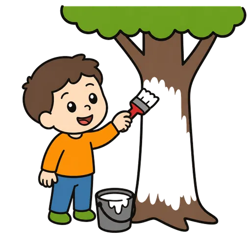 Pittogramma CAA: imbiancare alberi