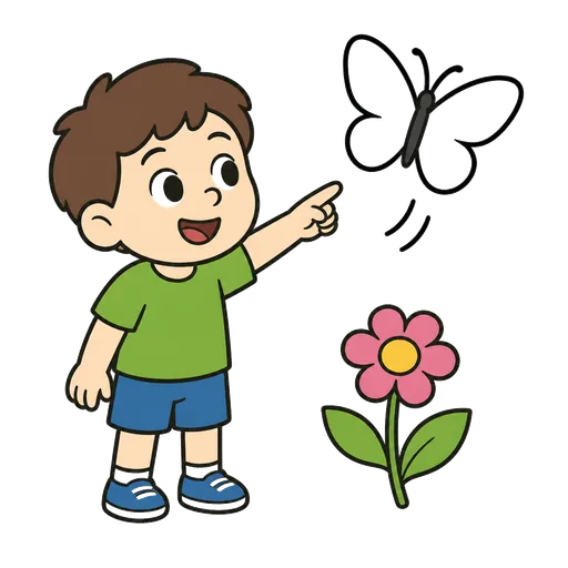 AAC-Piktogramm: weißer Schmetterling