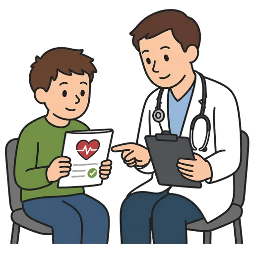 AAC-Piktogramm: Gesundheitsuntersuchung
