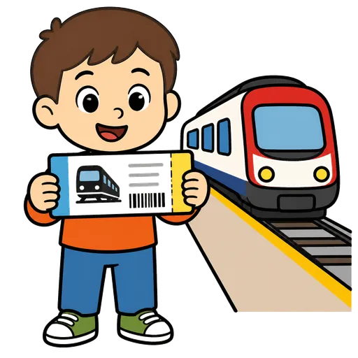 AAC-Piktogramm: Zugfahrkarte
