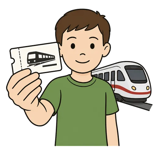 Pittogramma CAA: biglietto del treno