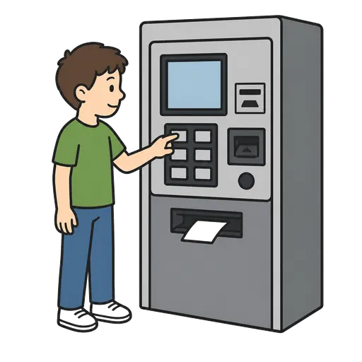 Piktogram AAK: prodejní automat na jízdenky