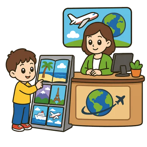 Pictograma CAA: agencia de viajes