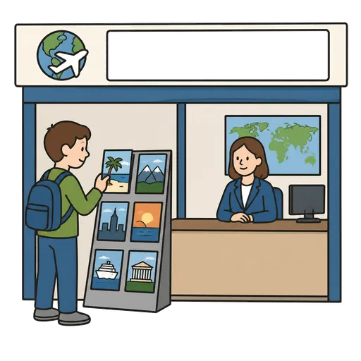 AAC-Piktogramm: Reisebüro