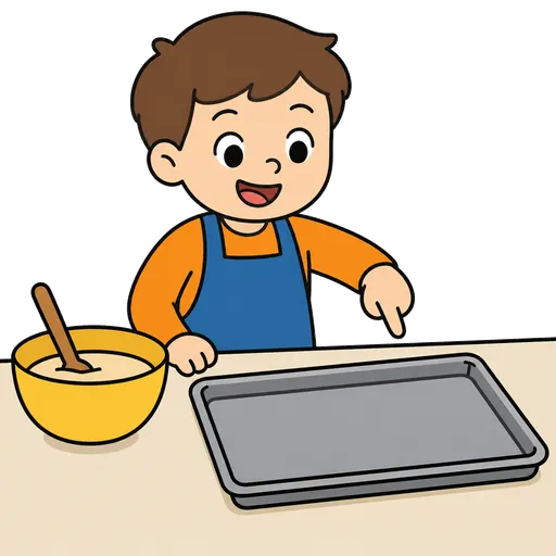 AAC pictogram: baking tray