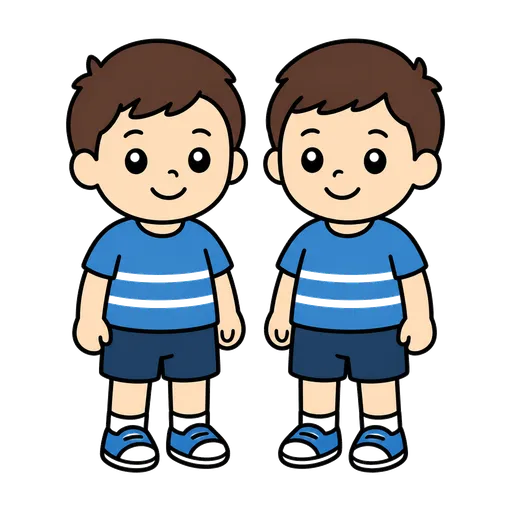 AAC pictogram: twin (same)