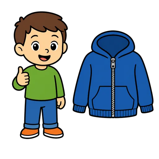 Piktogram AAC: bluza rozpinana