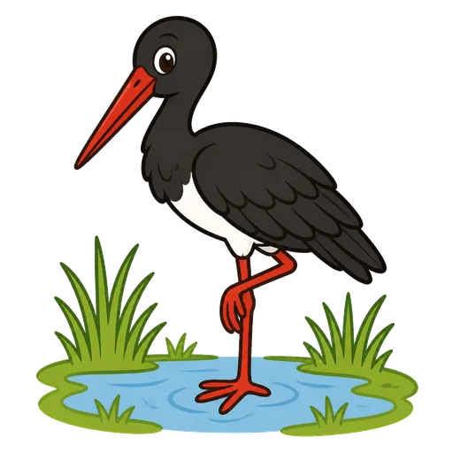Pittogramma CAA: cicogna nera