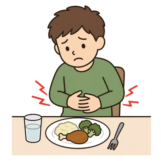 Pittogramma CAA: mi fa male la pancia dopo aver mangiato