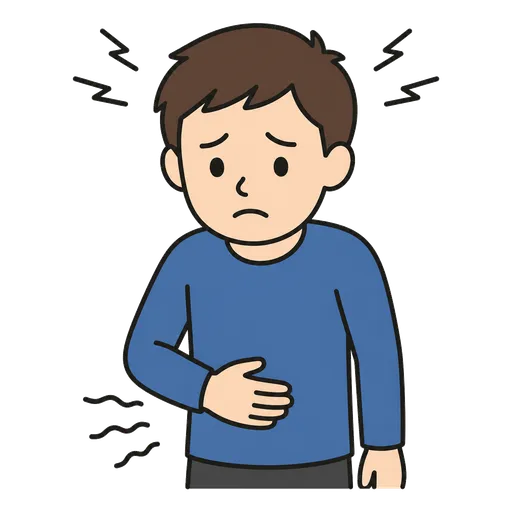 Pittogramma CAA: Mi fa male lo stomaco per lo stress