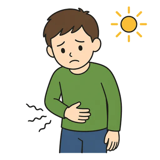 Pictograma CAA: Me duele el estómago desde la mañana