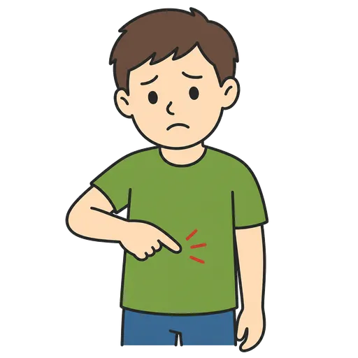 Piktogram AAC: boli mnie tutaj