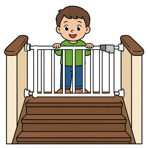 Pictograma CAA: puerta de seguridad para escaleras