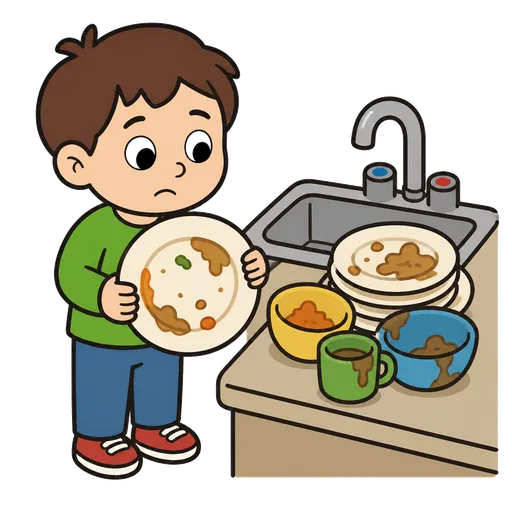 AAC pictogram: dirty plates